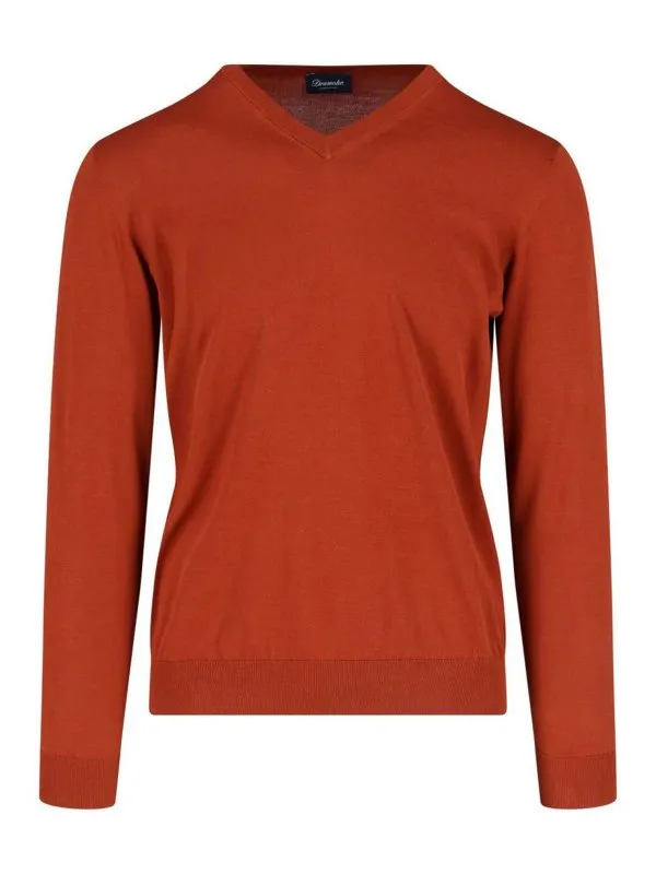 Drumohr Pull À Col V - Orange - Orange - Homme | D0GN481298