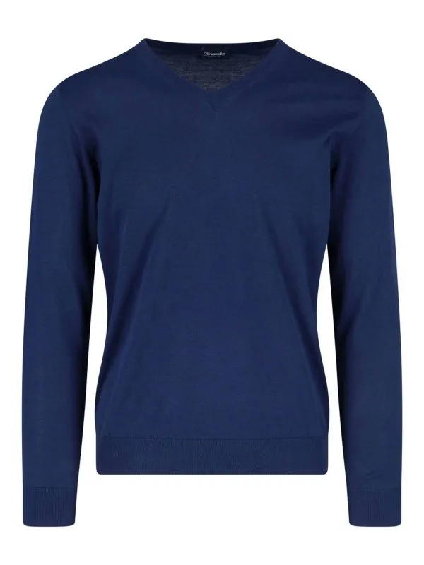 Drumohr Pull À Col V - Bleu - Bleu - Homme | D0GN481770