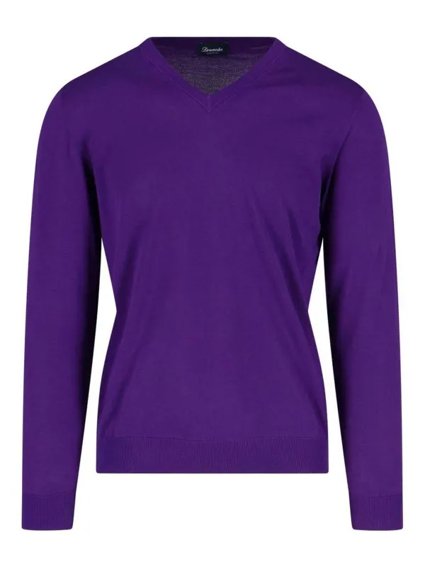 Drumohr Pull À Col V - Violet - Violet - Homme | D0GN481880