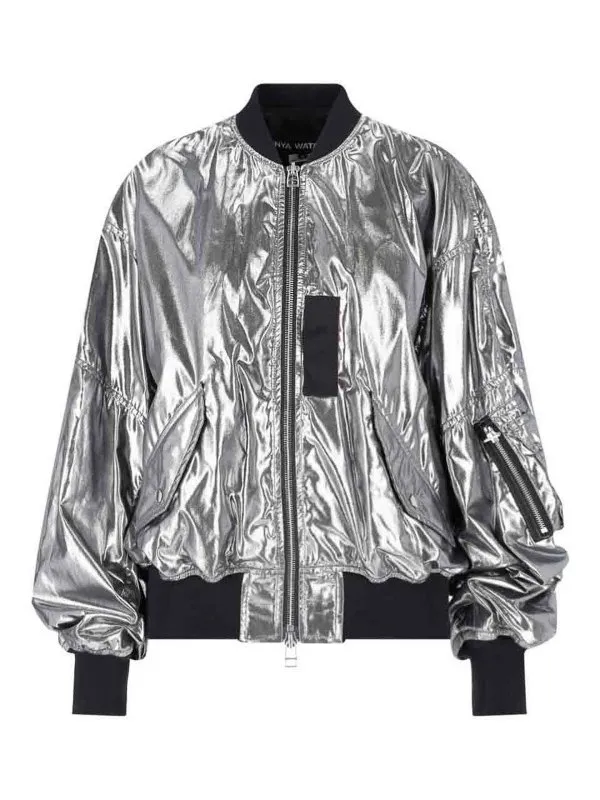 Junya Watanabe Bomber - Argent - Argenté - Femme | JOJ011S251