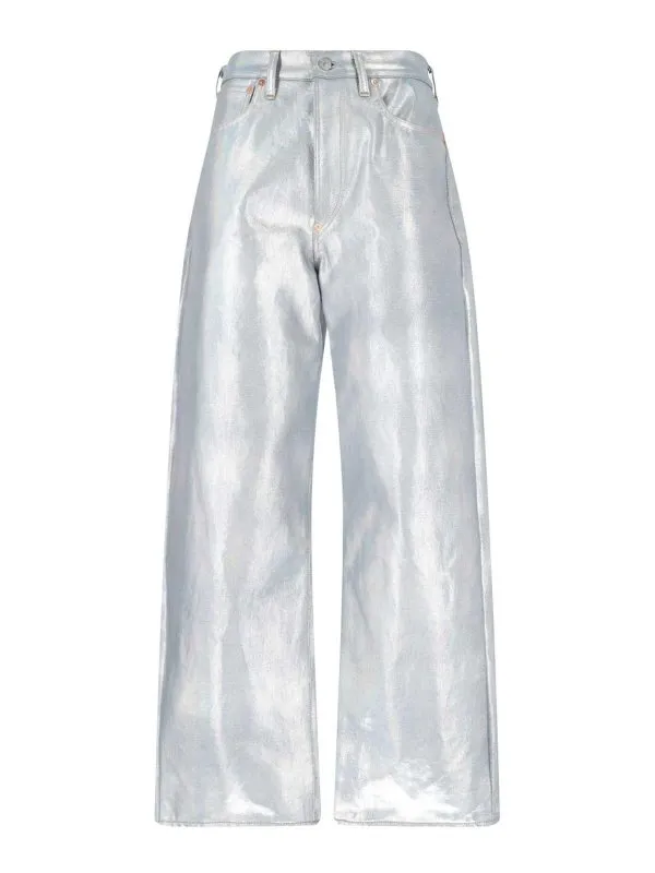 Junya Watanabe Jean Droit - Argent - Argenté - Femme | JOP205S251