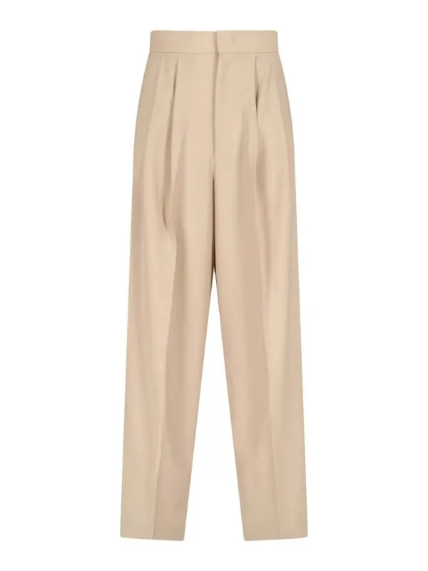 Sa Su Phi Pantalons Décontractés - Beige - Beige | S25314WO0800