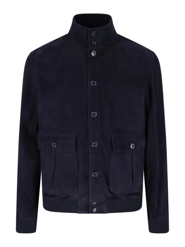 Valstar Blouson En Cuir - Bleu - Bleu - Homme | 407AF0650816P