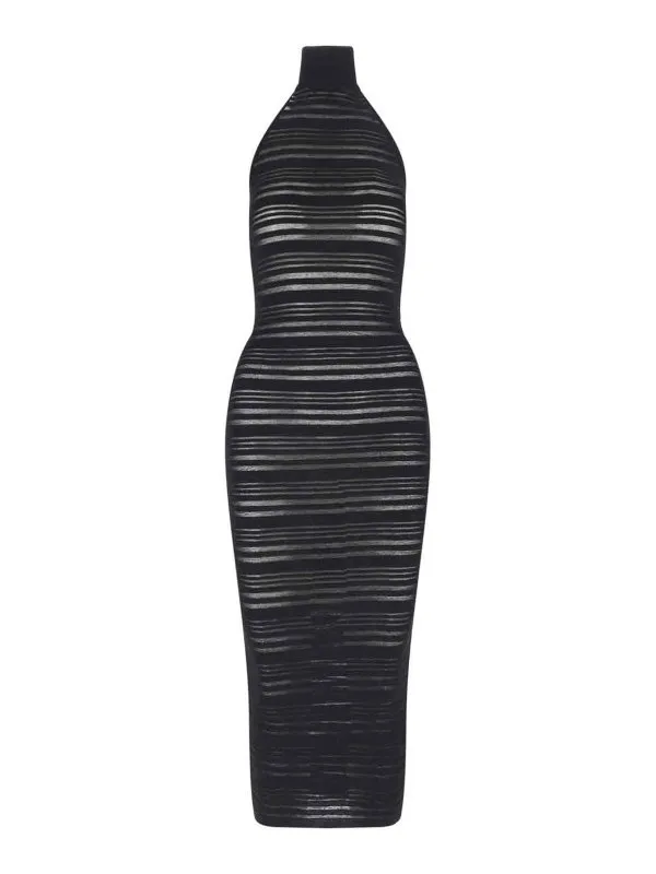 Andreādamo Robe Au Genou - Noir - Noir - Femme | 198010004