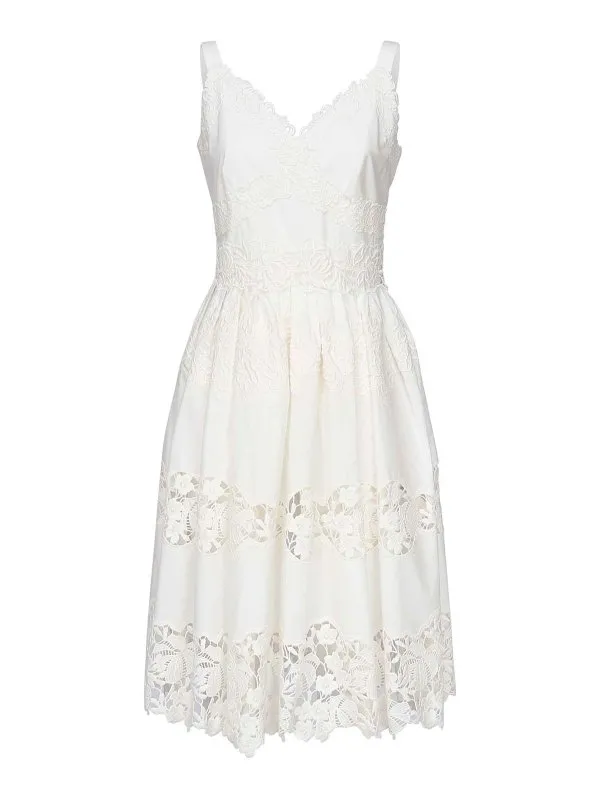 Dolce & Gabbana Robe Au Genou - Blanc - Blanc | F6C3QZFGMFEW0111