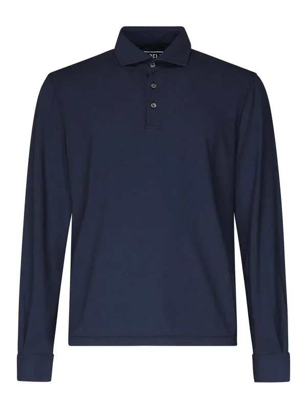 Fedeli Polo - Bleu - Bleu - Homme | 8UED0307626 | thebs.com