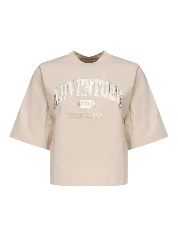 Pinko T-Shirt - Beige Clair - Beige Clair - Femme | 104604A2CSC03