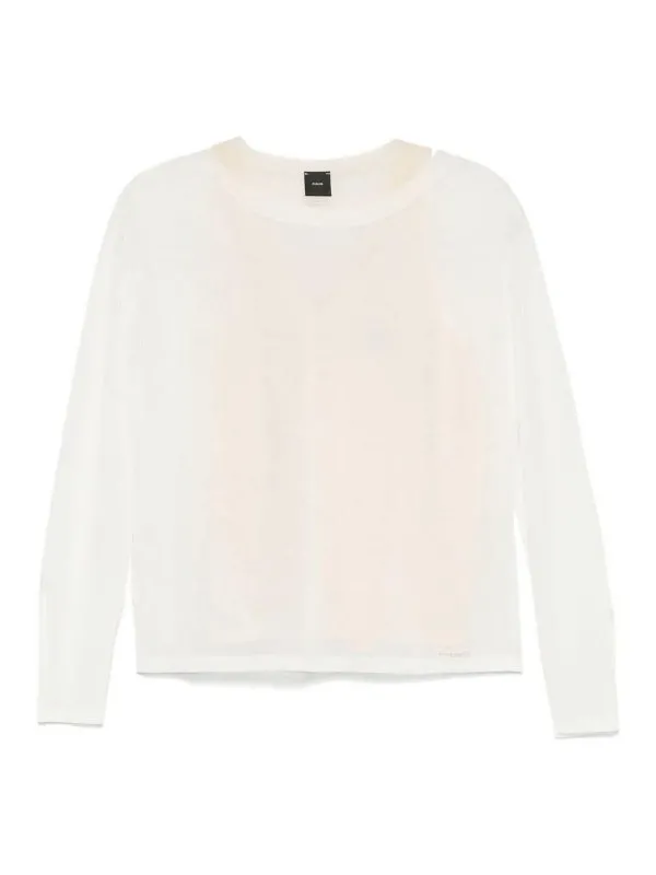 Pinko Pull Col Bateau - Blanc - Blanc - Femme | 105153A2LSZC1
