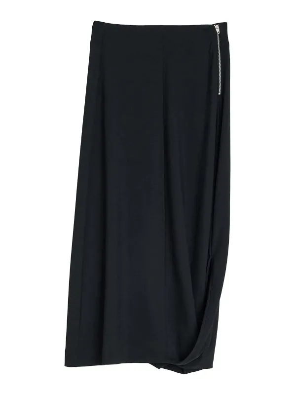 Lemaire Jupe Midi - Noir - Noir - Femme | SK1047LJ1034BK999