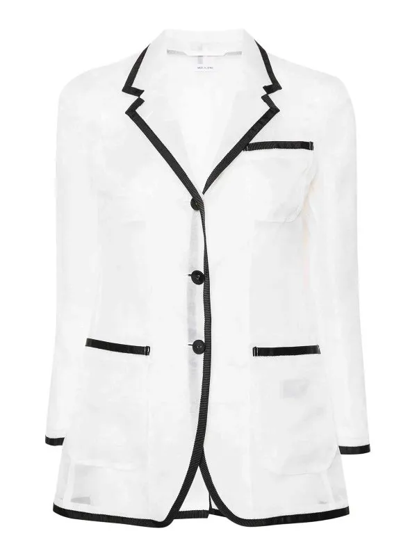 Thom Browne Blazer - Blanc - Blanc - Femme | FBC927B05762100