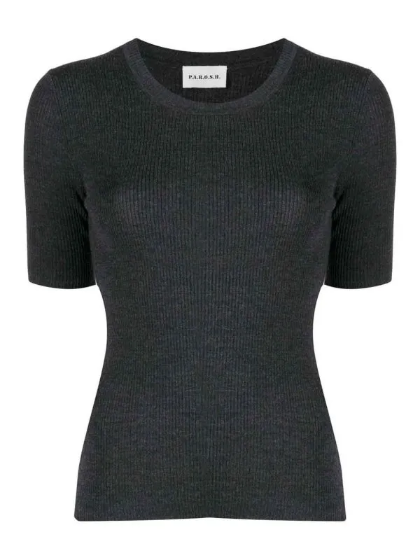 P.A.R.O.S.H. Top - Gris Foncé - Gris Foncé | D510795LEILA24037