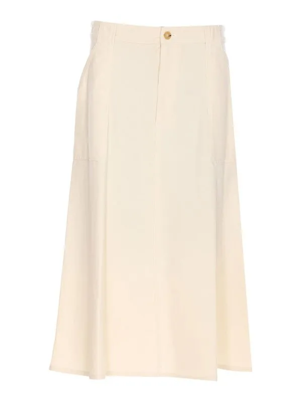 A.P.C. Jupe Midi - Blanc - Blanc - Femme | COGBJF06410AAC