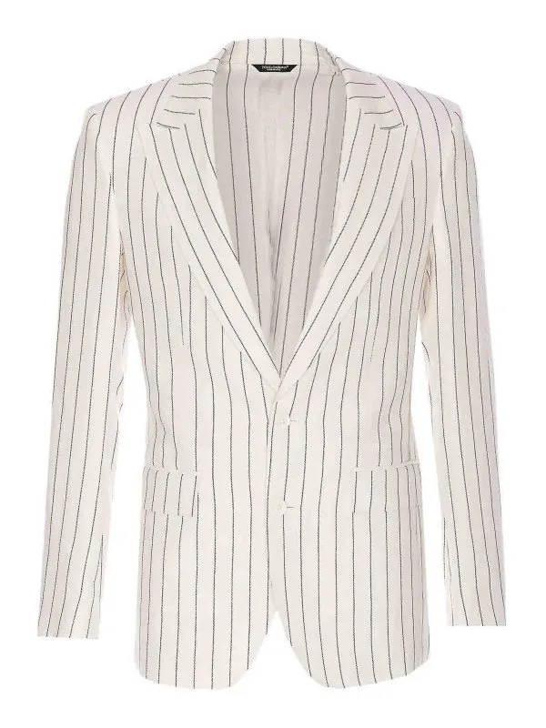 Dolce & Gabbana Blazer - Blanc - Blanc - Homme | G2QS6TFR3F0S8052