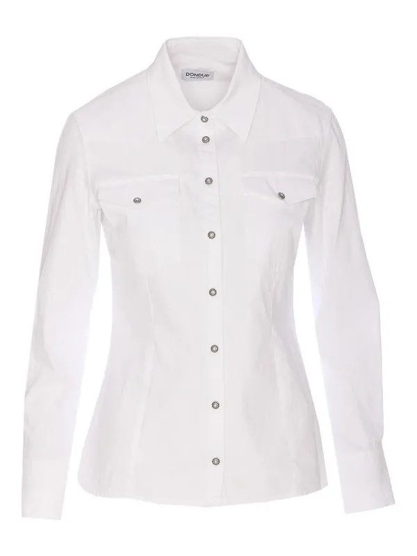 Dondup Chemise - Blanc - Blanc - Femme | DC239CS0103PTD000