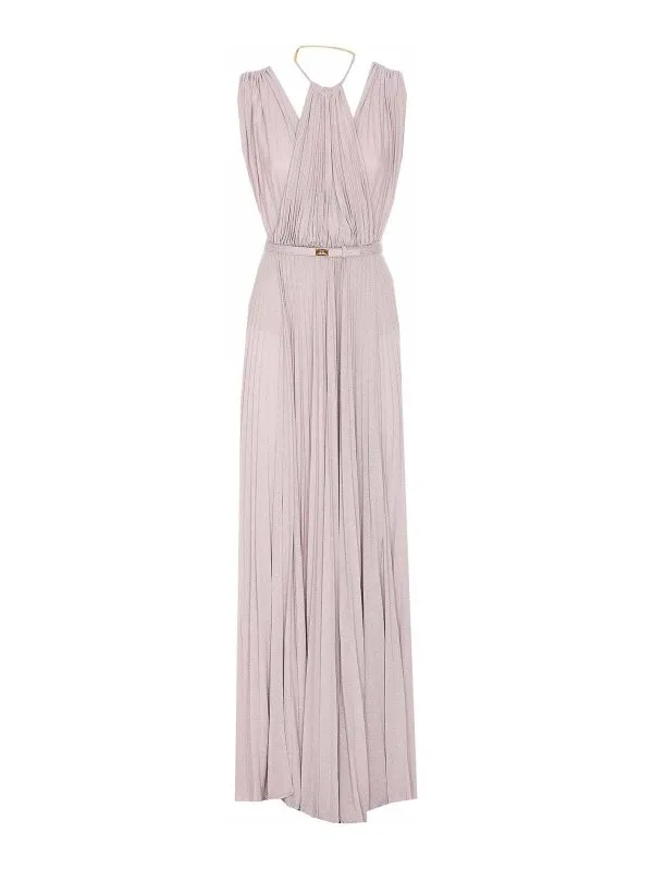 Elisabetta Franchi Robe Au Genou - Violet - Violet | ABR2152E2544