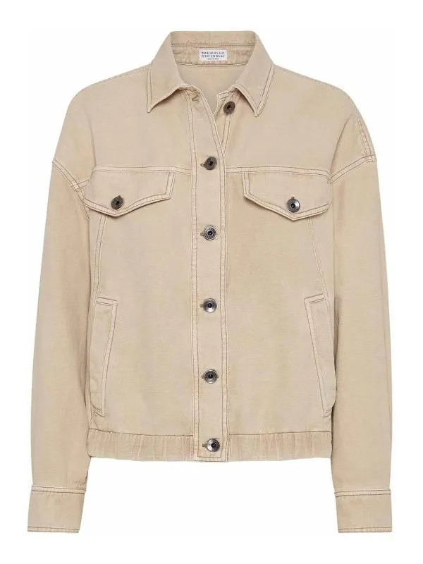 Brunello Cucinelli Veste En Jean - Beige - Beige | ML996FX716C2910