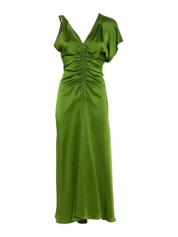 Victoria Beckham Robe Au Genou - Vert - Vert | 1225WDR006362AALGAE
