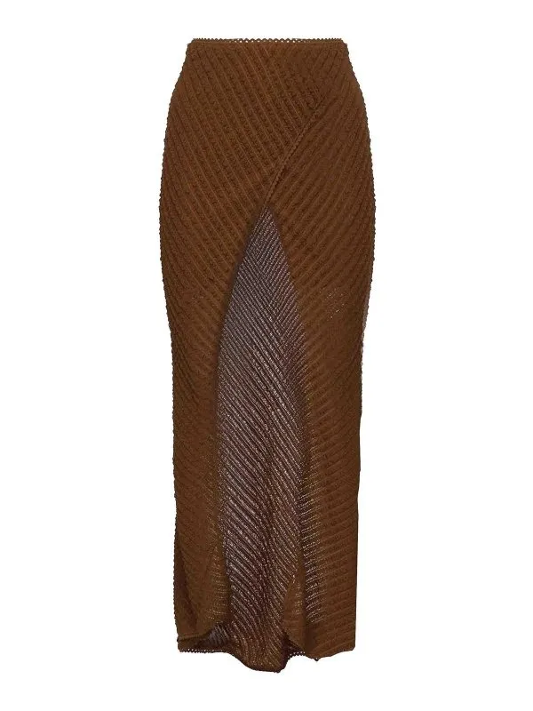 Charo Ruiz Jupe Longue - Marron - Marron - Femme | 255403BROWN