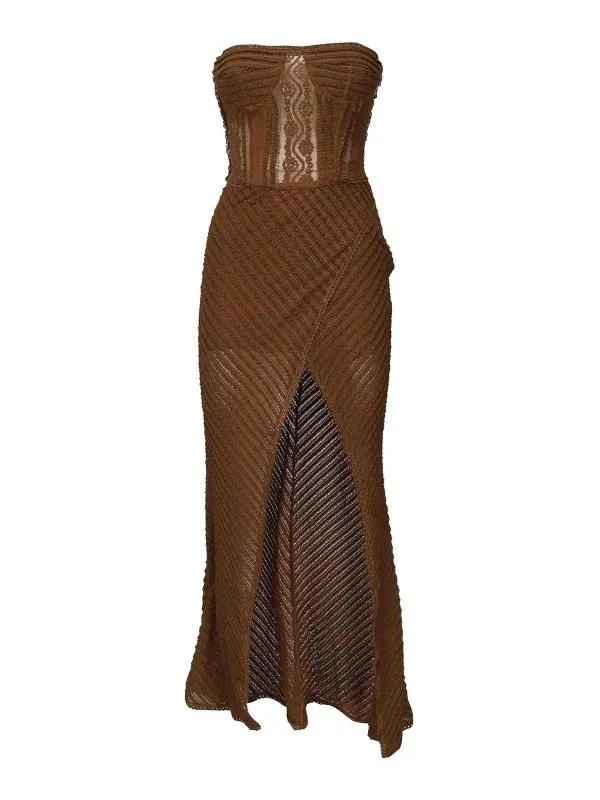 Charo Ruiz Maxi Robe - Marron - Marron - Femme | 255610BROWN