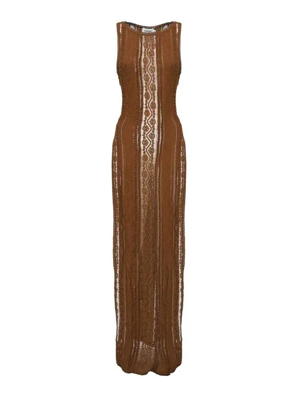 Charo Ruiz Maxi Robe - Marron - Marron - Femme | 255614BROWN