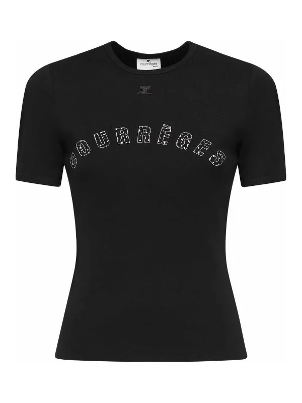 Courreges T-Shirt - Noir - Noir - Femme | 225JTS017JS0223B177