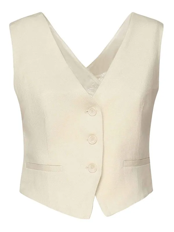 Dondup Gilet - Blanc - Blanc - Femme | DJ676IF0041DXXX004