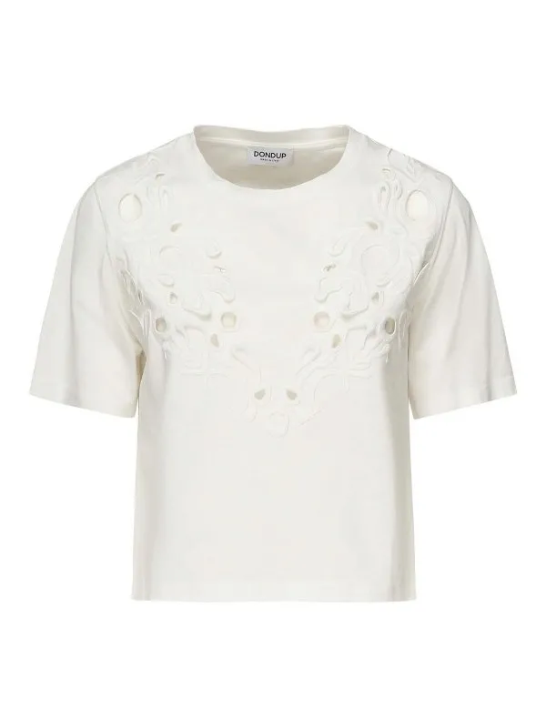 Dondup T-Shirt - Blanc - Blanc - Femme | DS032JF0352DXXXW000