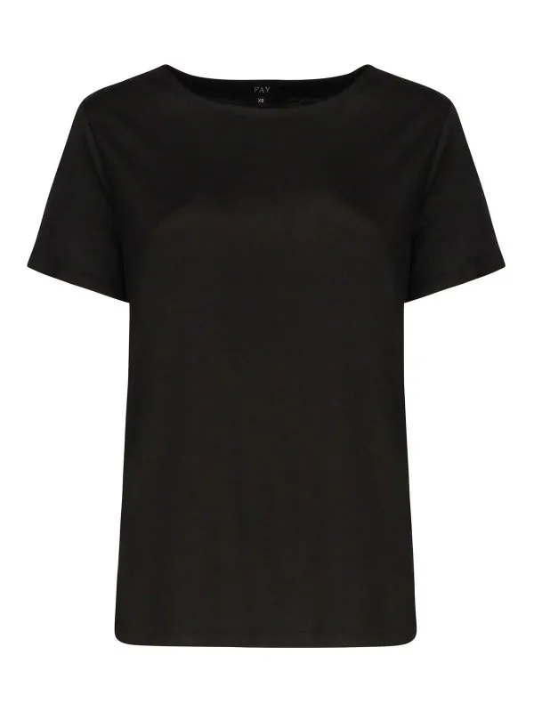 Fay T-Shirt - Noir - Noir - Femme | NPWB2506150XBAB999