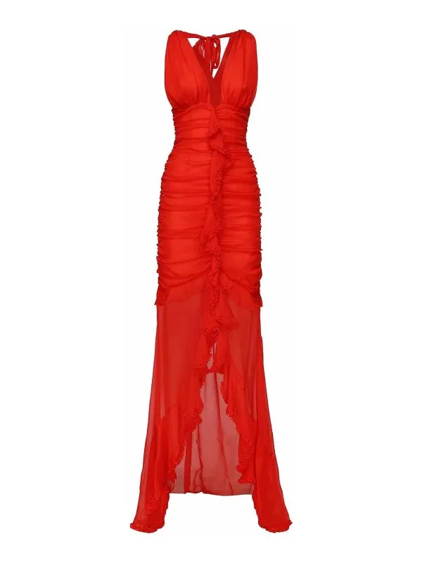 For Love & Lemons Robe Au Genou - Rouge - Rouge - Femme | CD3697RED