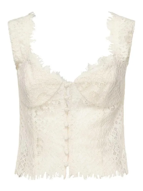 For Love & Lemons Top - Blanc - Blanc - Femme | CT2242CREAM