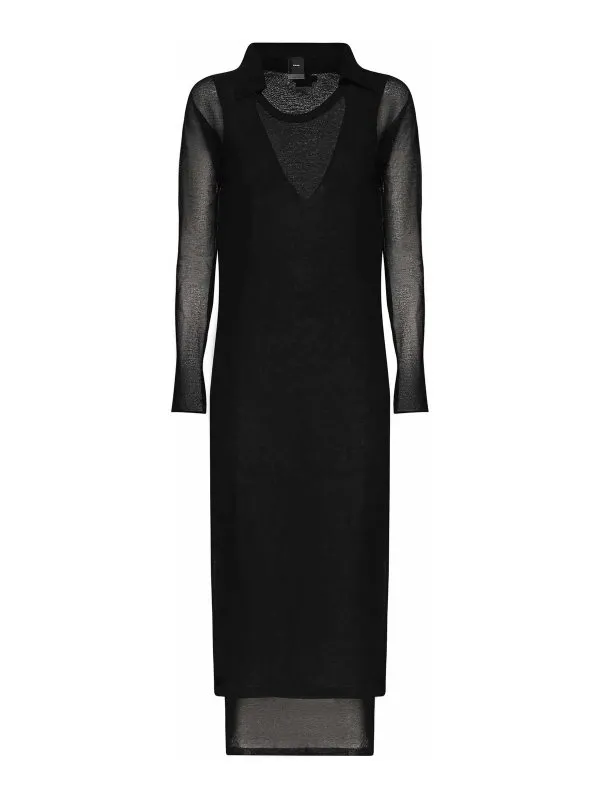 Pinko Robe Au Genou - Noir - Noir - Femme | 1051542LSZ99