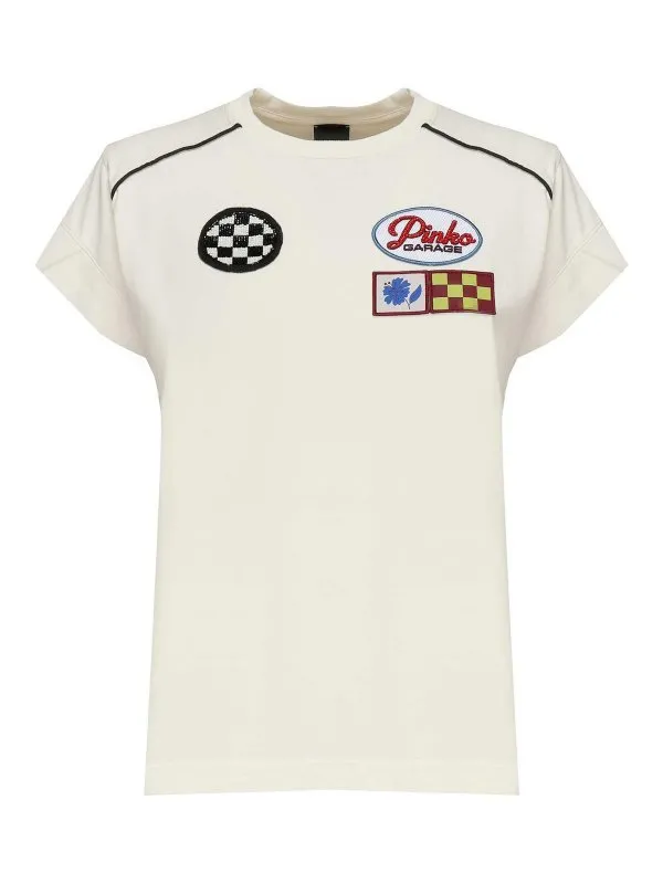 Pinko T-Shirt - Blanc - Blanc - Femme | 1052702MEZ05 | thebs.com