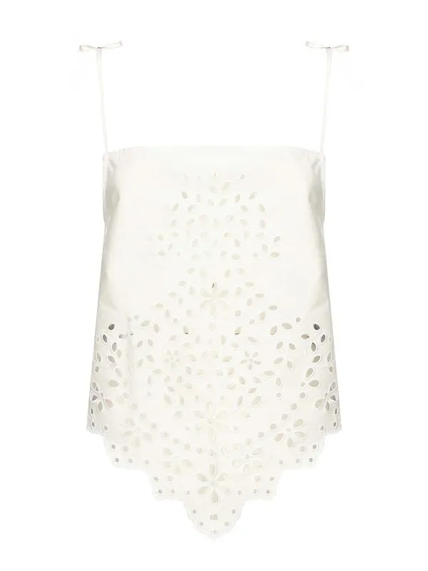 Self Portrait Top - Blanc - Blanc - Femme | SS25138TWHITE