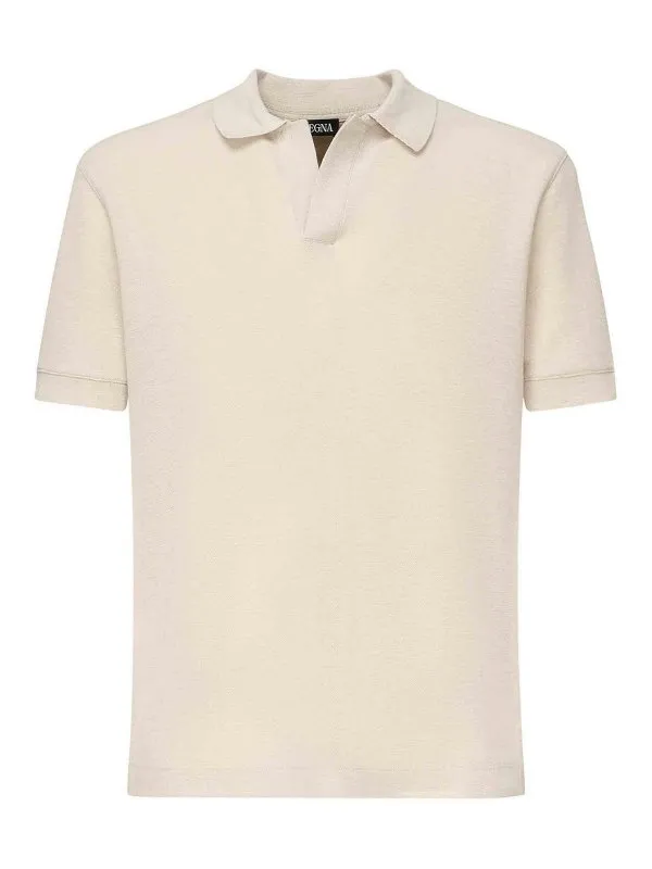 Zegna Polo - Beige - Beige - Homme | UF338A9F708N02272