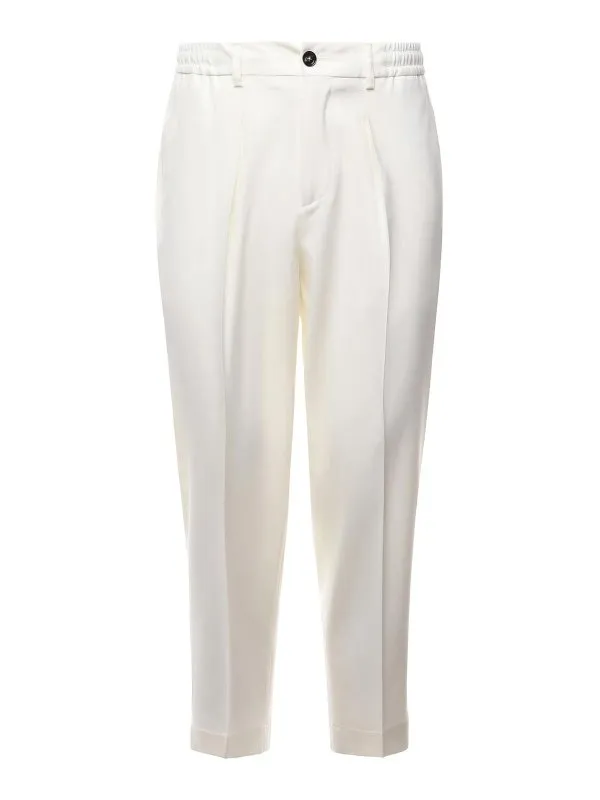 Beable Pantalons Décontractés - Blanc | DOMINIQUEREGULARWETBIANCO