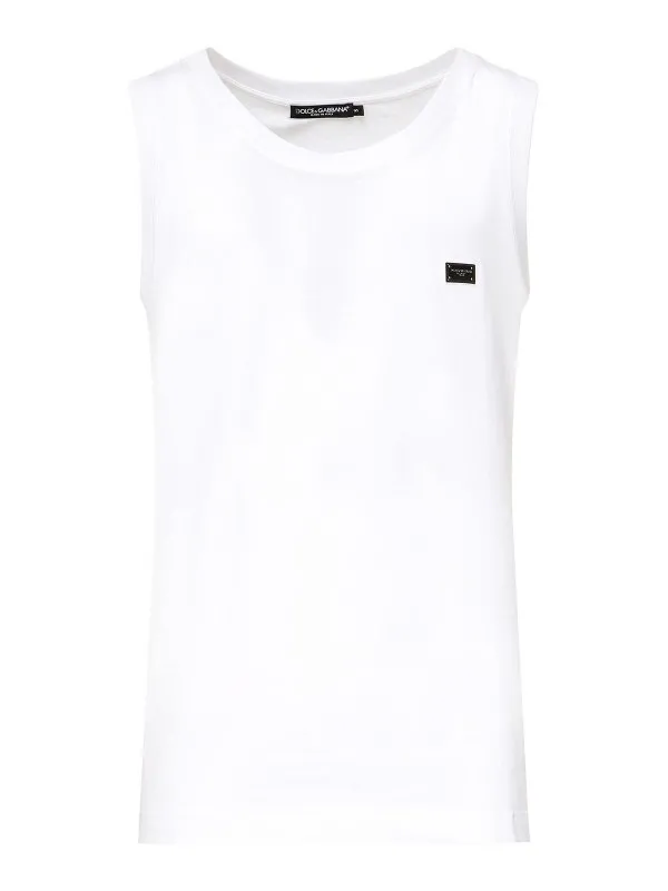 Dolce & Gabbana Top - Blanc - Blanc - Homme | G8QJ5TG7N7AW0800