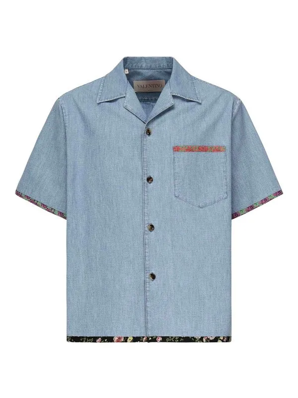 Valentino Garavani Chemise - Bleu - Bleu - Homme | 6V0DB04LALM508