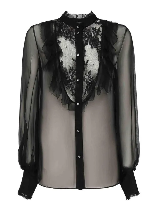 Valentino Garavani Blouse - Noir - Noir - Femme | 6B0AB7J02UP0NO