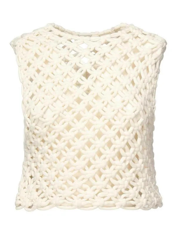 Alaïa Top - Blanc - Blanc - Femme | AA9H1223K091B054