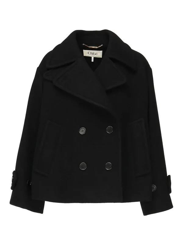 Chloe' Manteau Court - Noir - Noir - Femme | CHC25AMA96952001