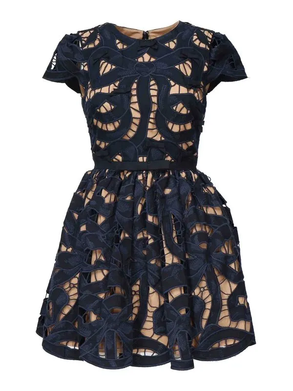 Self Portrait Robe Courte - Bleu - Bleu - Femme | PF25013SBL