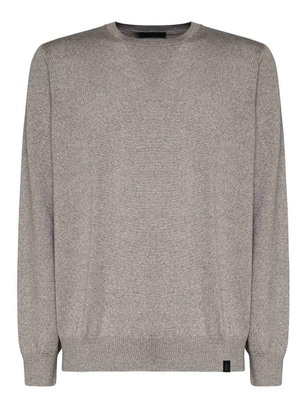 Fay Pull Col Rond - Gris - Gris - Homme | NMMC1472420CQTS400