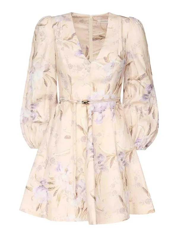 Zimmermann Robe Au Genou - Beige - Beige - Femme | 0872DF242NATIRIS