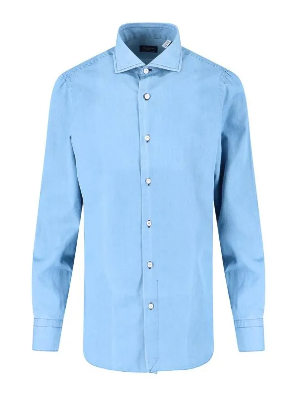 Finamore 1925 Chemise - Bleu - Bleu - Homme | C0505DNAPOLI13ZANTE11