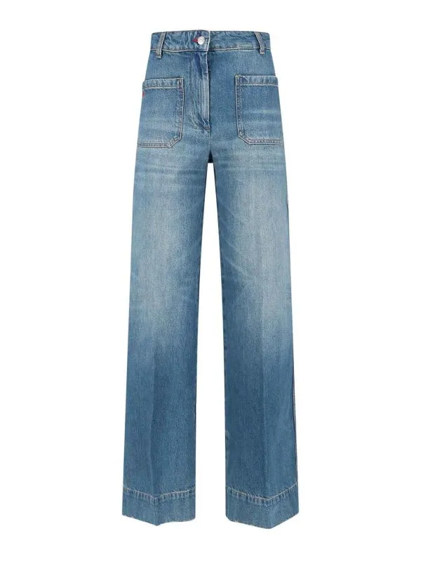 Victoria Beckham Jean Bootcut - Bleu | 1325DJE005218SRWASHEDBLUE