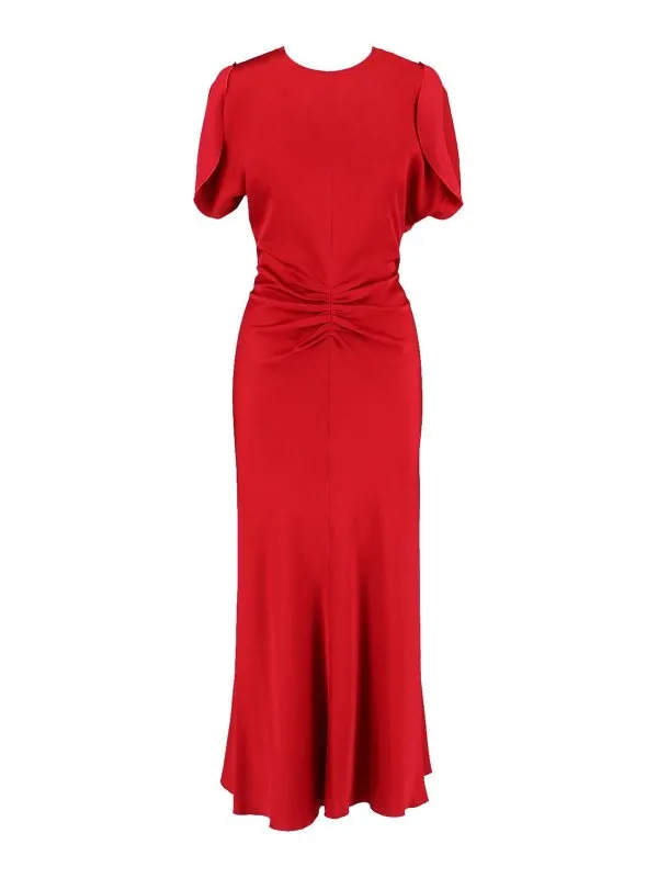 Victoria Beckham Robe Au Genou - Rouge - Rouge | 1325WDR005227DROSE