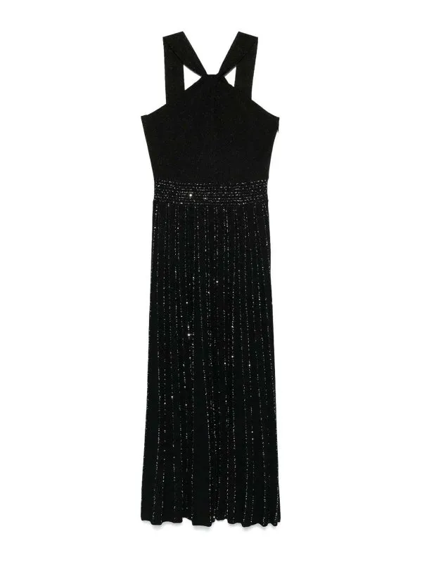 D. Exterior Maxi Robe - Noir - Noir - Femme | 600302NERO