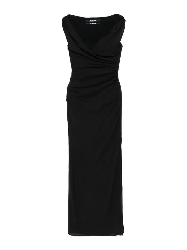 Jacquemus Maxi Robe - La Robe Rita Longue - Noir | 251DR2371767990