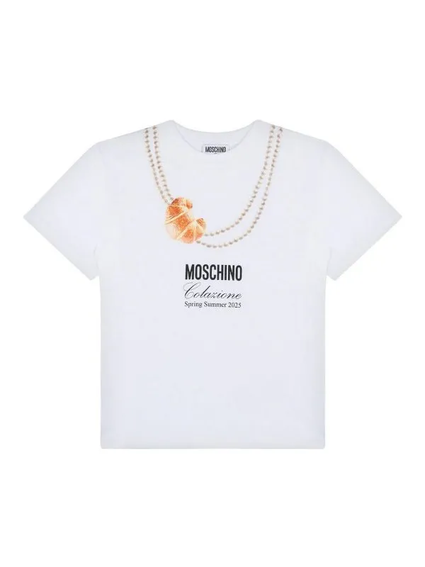 Moschino T-Shirt - Blanc - Blanc - Fille | HIM060LAA0210101