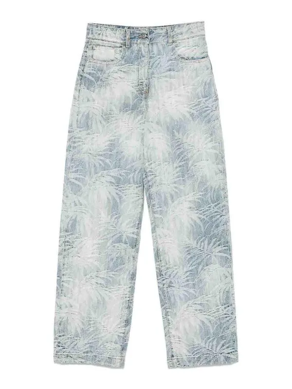 Palm Angels Jean Bootcut - Bleu - Bleu | PWYB041S25DEN0024440